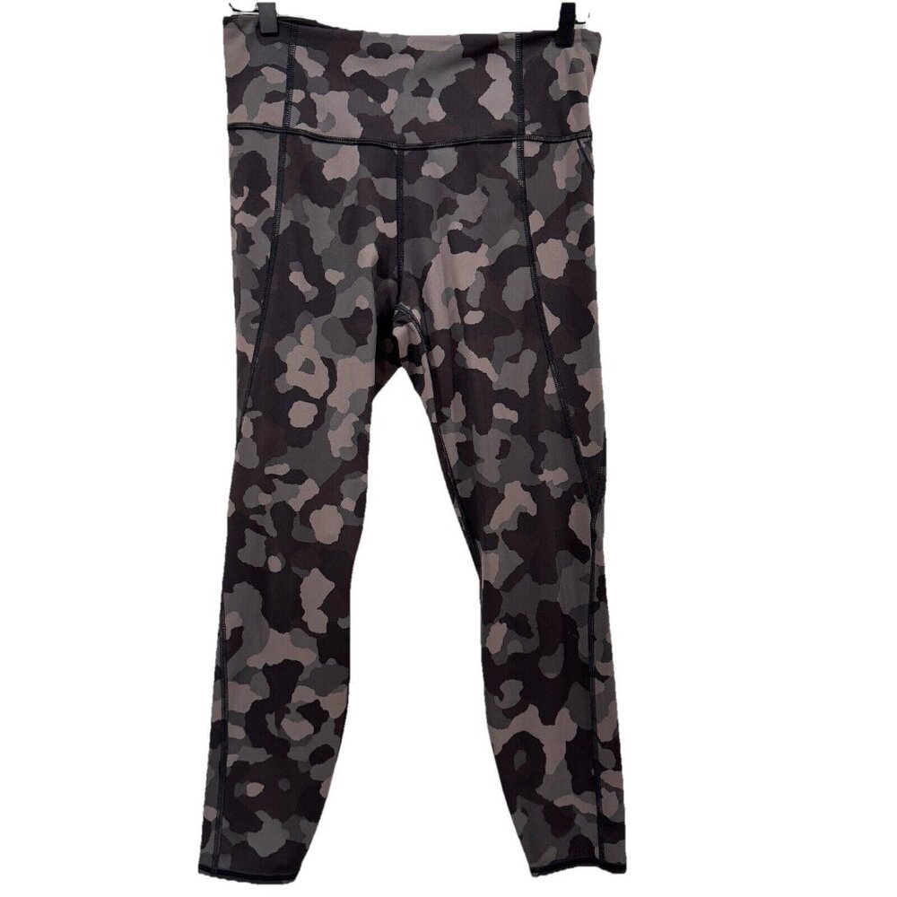 Athleta Lightning Camo 7/8 Leggings-Gray Camo-Medium
